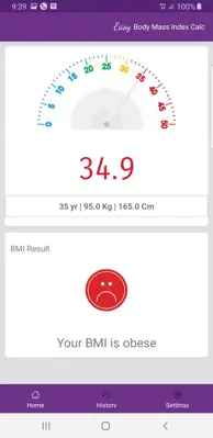 Body Mass Index Calc android App screenshot 1