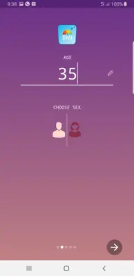 Body Mass Index Calc android App screenshot 2